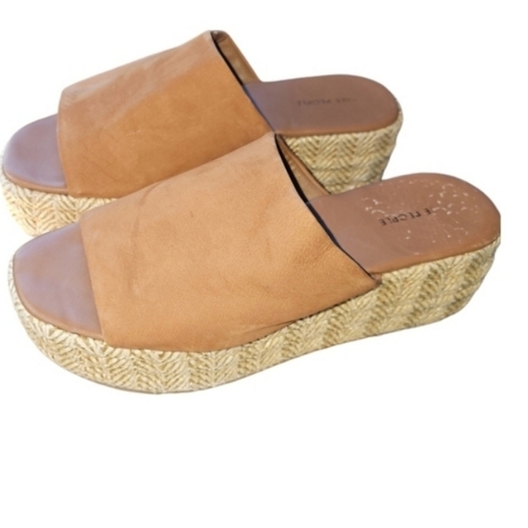 Free People Women's Harbor Raffia Flatform in Tan 8.5 Platform Sandal - Picture 5 of 7